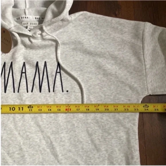 Rae Dunn Women’s “Mama” Top Hoodie Sweatshirt Gray New with tags size Large - Picture 6 of 7